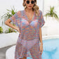 BELLA ROAD Openwork Slit V-Neck Cover Up at Bella Road