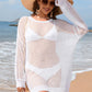 BELLA ROAD Backless Boat Neck Long Sleeve Cover Up at Bella Road