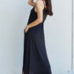 NINEXIS Good Energy Full Size Cami Side Slit Maxi Dress in Black at Bella Road