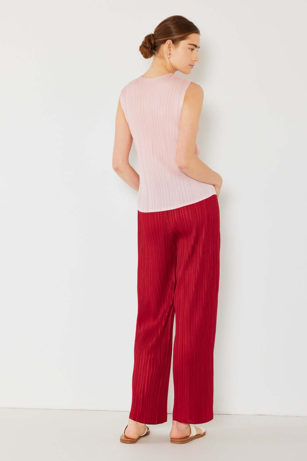 MARINA WEST SWIM Pleated Elastic-Waist Straight Pants at Bella Road