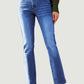 Bella Road Straight Leg Jeans with pockets, featuring a comfortable fit and slightly stretchy material, ideal for everyday wear.