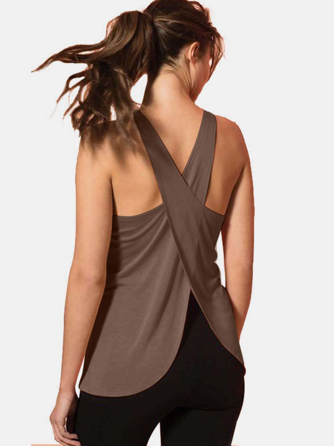 BELLA ROAD Crisscross Scoop Neck Active Tank at Bella Road