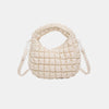 Bella Road Quilted Puffy Removable Strap Crossbody Bag - Ivory