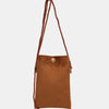 Bella Road Suede Snap Down Crossbody Bag - Caramel