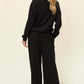 DOUBLE TAKE Full Size Texture Long Sleeve Top and Pants Set at Bella Road