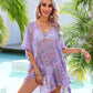 BELLA ROAD Slit Openwork V-Neck Cover Up at Bella Road