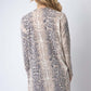 TASHA APPAREL Animal Print Flannel Open Front Longline Cardigan at Bella Road