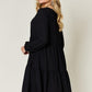 DOUBLE TAKE Full Size V-Neck Balloon Sleeve Tiered Dress at Bella Road