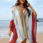 BELLA ROAD Openwork Color Block Plunge Cover-Up at Bella Road