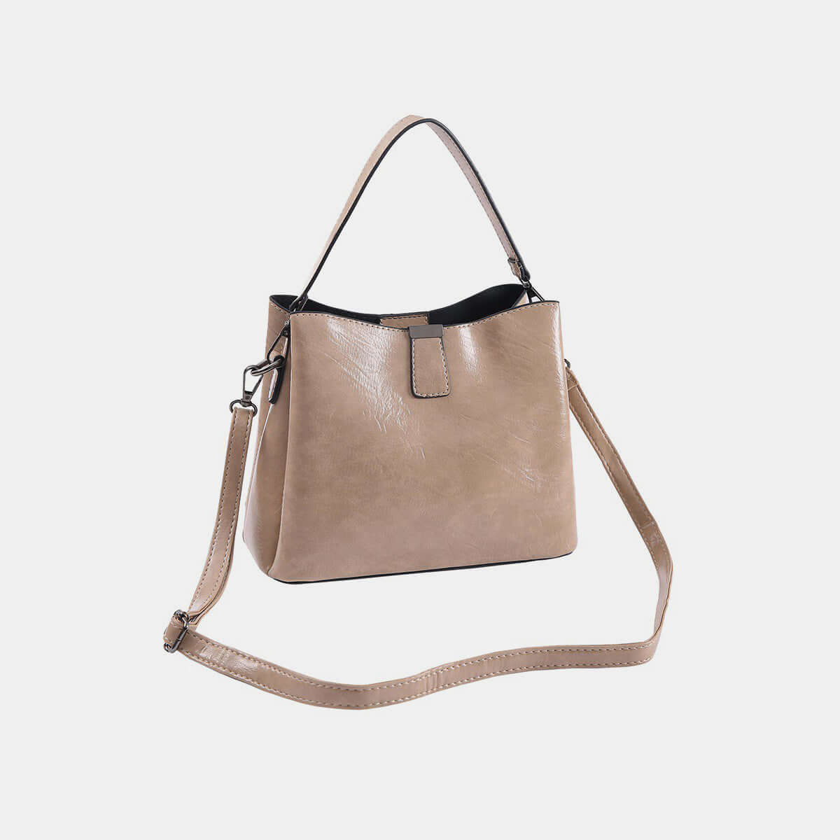 ZENANA Vegan Leather Bucket Shoulder Bag at Bella Road