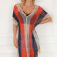 BELLA ROAD Tassel Color Block V-Neck Cover Up at Bella Road