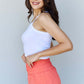 NINEXIS Everyday Staple Soft Modal Short Strap Ribbed Tank Top in Off White at Bella Road