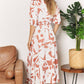 DOUBLE TAKE Printed Surplice Balloon Sleeve Dress at Bella Road