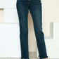 Judy Blue button fly distressed straight jeans with modern flair and durable denim for stylish comfort.