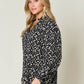 DOUBLE TAKE Full Size Leopard Long Sleeve Blouse at Bella Road