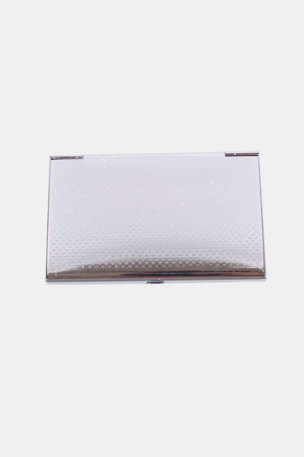 Nicole Lee USA printed business card case with metallic finish and stainless steel back. Holds up to fifteen cards.