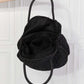 JUSTIN TAYLOR Beach Date Straw Rattan Handbag in Black at Bella Road