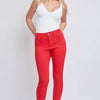 YMI Jeanswear Hyperstretch Mid-Rise Skinny Jeans | Full Size - Ruby Red