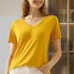 NINEXIS Full Size V-Neck Short Sleeve T-Shirt at Bella Road