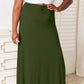 DOUBLE TAKE Full Size Soft Rayon Drawstring Waist Maxi Skirt Rayon at Bella Road