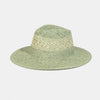 Contrast Wide Brim Straw Hat - SA