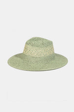 FAME Contrast Wide Brim Straw Hat at Bella Road