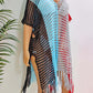 BELLA ROAD Fringe Color Block Scoop Neck Cover Up at Bella Road