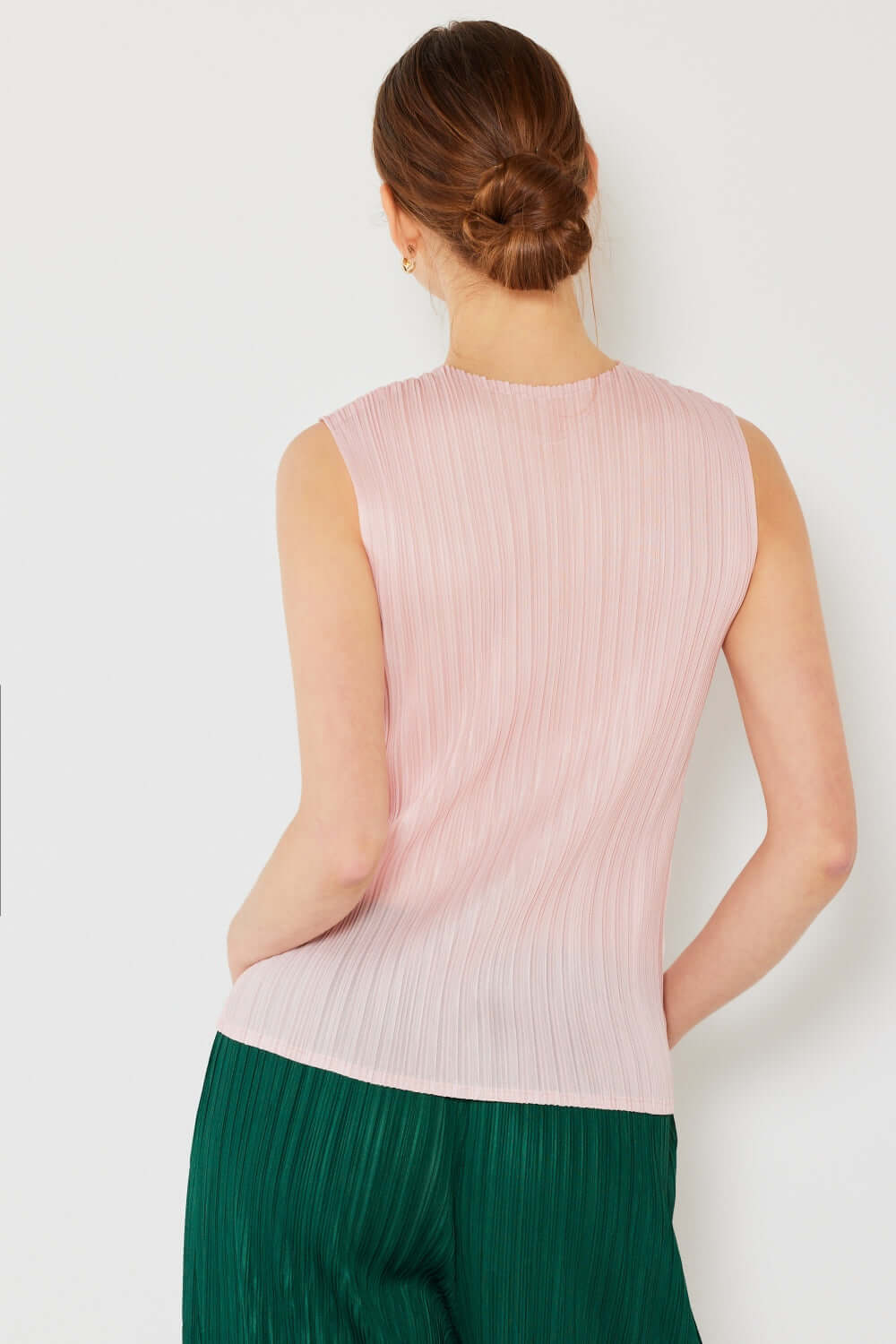 MARINA WEST SWIM Pleated Sleeveless Crewneck Tank at Bella Road