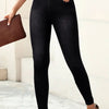 High Waist Jeans with Pockets - Black