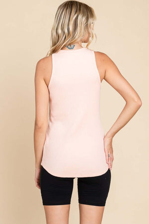 CULTURE CODE Ribbed Round Neck Tank at Bella Road