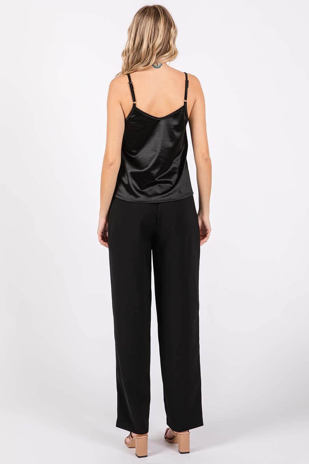 GEEGEE High-Waisted Pleated Pants at Bella Road