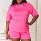 BASIC BAE Full Size Soft Rayon Half Sleeve Top and Shorts Set at Bella Road