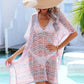 BELLA ROAD Slit Openwork V-Neck Cover Up at Bella Road