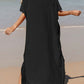 BELLA ROAD Slit V-Neck Half Sleeve Cover-Up at Bella Road