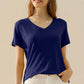 NINEXIS Full Size V-Neck Short Sleeve T-Shirt at Bella Road