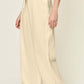 DOUBLE TAKE Full Size Texture Drawstring Wide Leg Pants at Bella Road