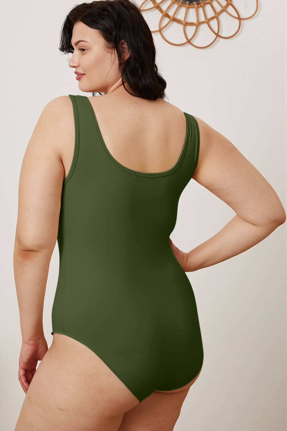 BASIC BAE Full Size Square Neck Sleeveless Bodysuit at Bella Road