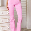 Kancan High Rise Bootcut Jeans - Pink