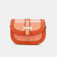 Nicole Lee USA Croc Embossed Crossbody Bag in Orange, stylish and compact with adjustable strap for on-the-go use.