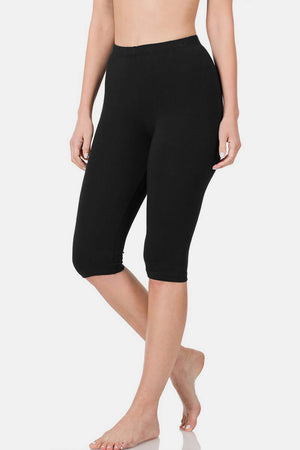 ZENANA Full Size High Waist Capris at Bella Road