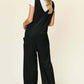 DOUBLE TAKE Full Size Sleeveless Wide Leg Jumpsuit with Pockets at Bella Road