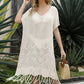 DOUBLE TAKE Eyelet Fringe Hem Longline Knit Cover Up at Bella Road