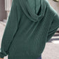 Woman wearing a green textured kangaroo pocket long sleeve hoodie seen from the back