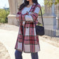 DOUBLE TAKE Full Size Plaid Button Up Lapel Collar Coat at Bella Road