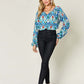 DOUBLE TAKE Full Size Printed Balloon Sleeve Blouse at Bella Road