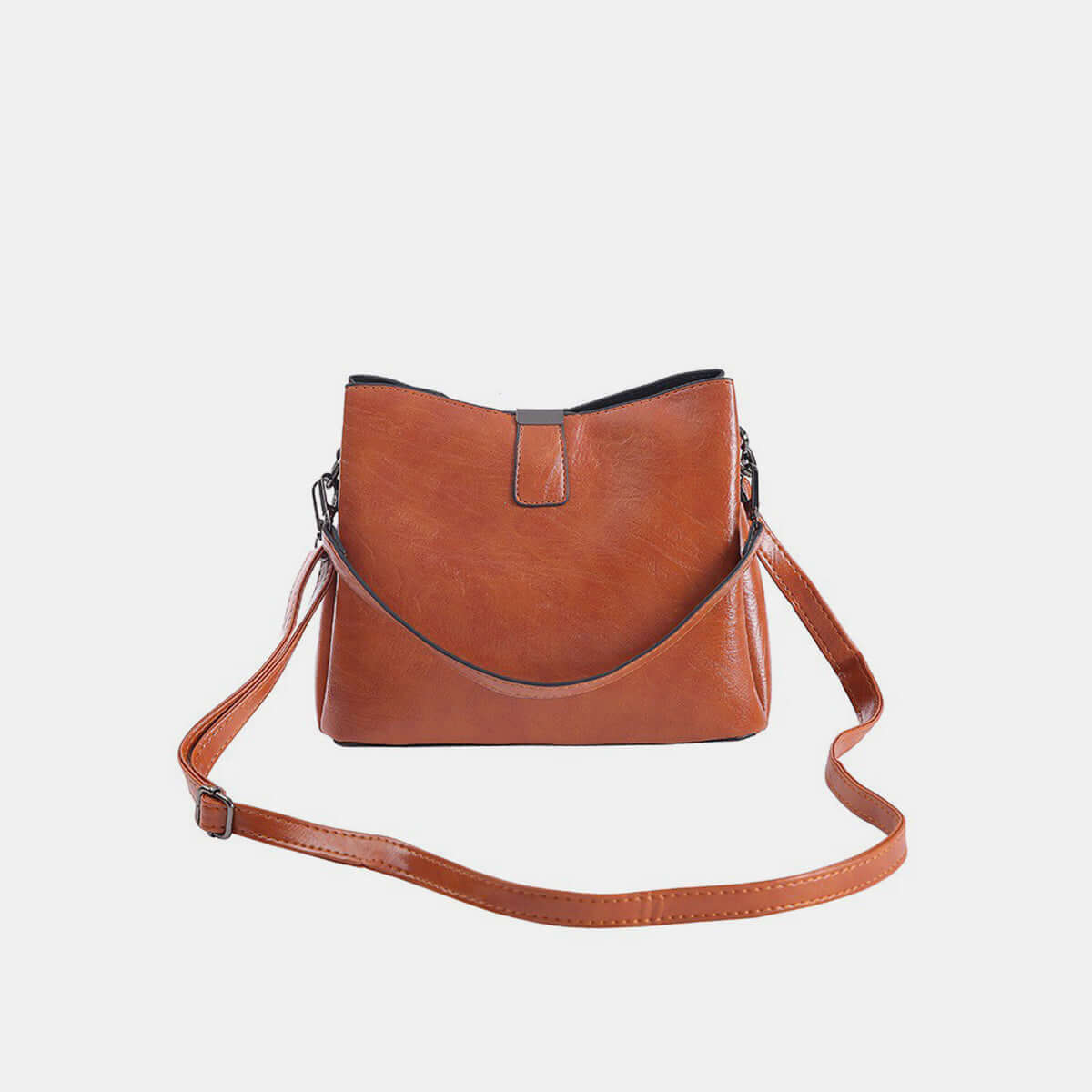 ZENANA Vegan Leather Bucket Shoulder Bag at Bella Road