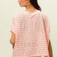 BIBI Braid Striped Short Sleeve Round Neck T-Shirt at Bella Road