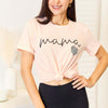 MAMA Heart Graphic T-Shirt - Dusty Pink