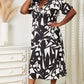 DOUBLE TAKE Printed Surplice Balloon Sleeve Dress at Bella Road