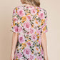 BOMBOM Floral Round Neck T-Shirt at Bella Road